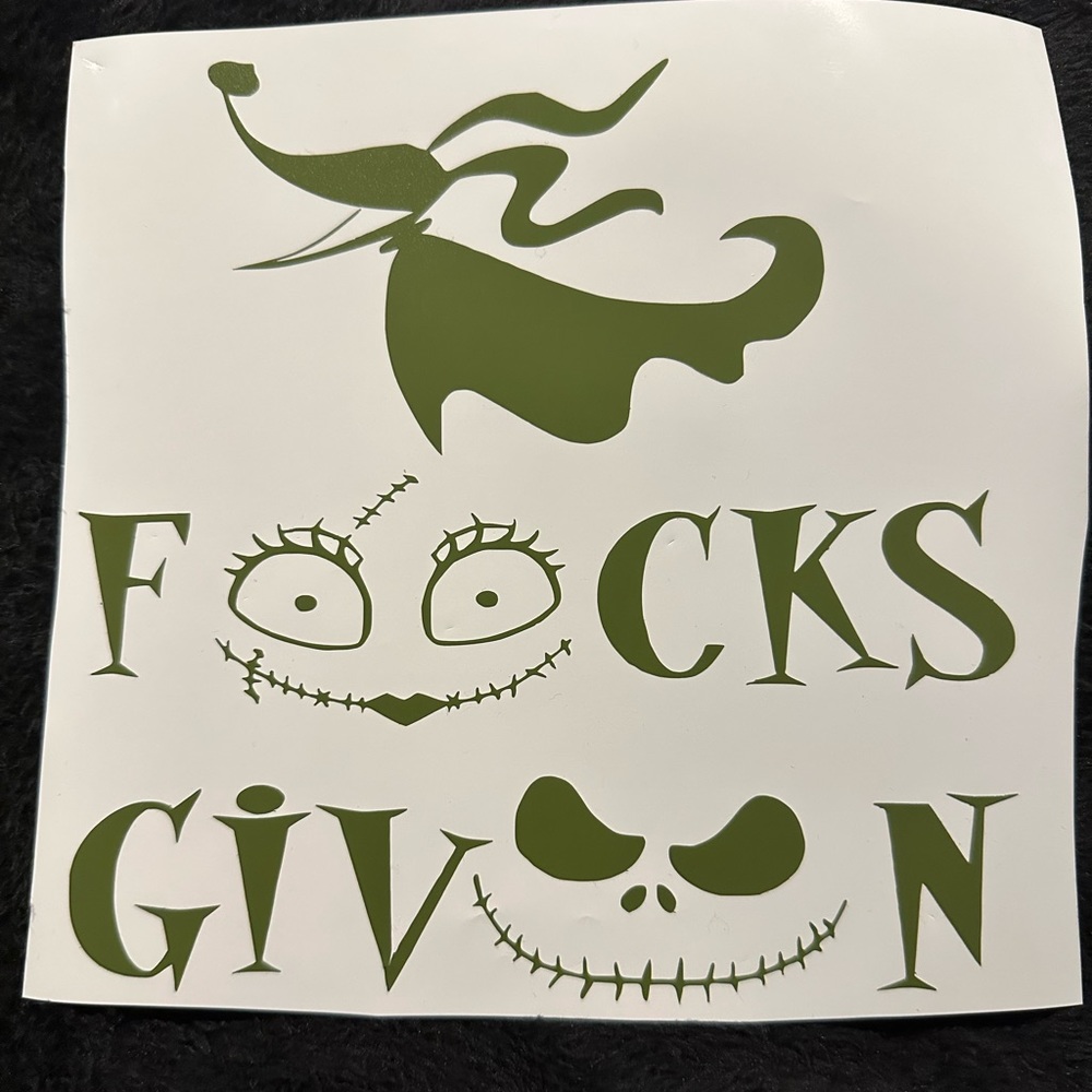 Nightmare Before Christmas Zero F**** Given Decal Sticker